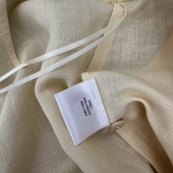 Mason’s Daughter Pleated Shorts Linen Blend Butter Yellow City Quite Luxury - Picture 6 of 9